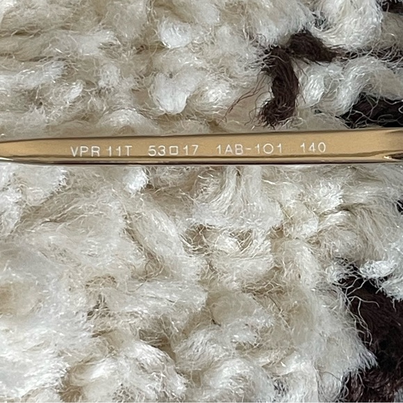 Rare Authentic Prada VPR11T 1AB-1O1 Black Gold 53mm Frames Glasses Italy RX-able - Picture 8 of 8